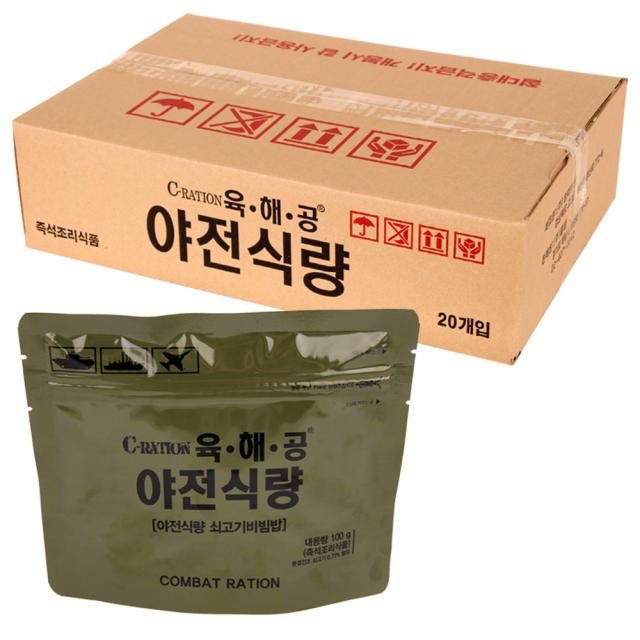 참미푸드 육해공 야전식량 즉석 쇠고기비빔밥, 100g, 20개입