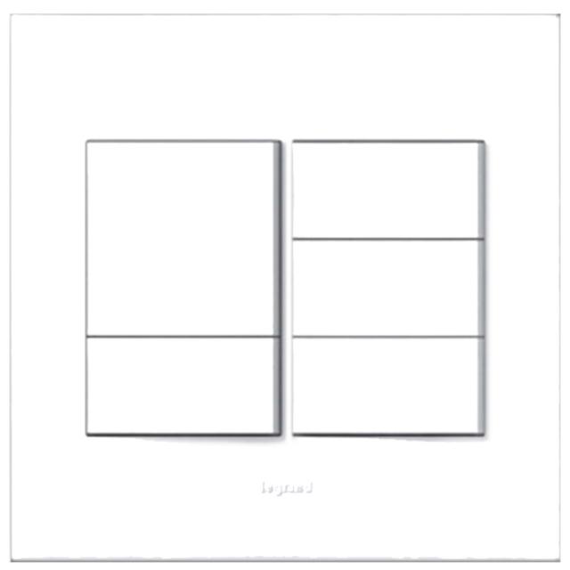 아남르그랑 아테오 와이드 5구 사각메커니즘 스위치 화이트, 1개