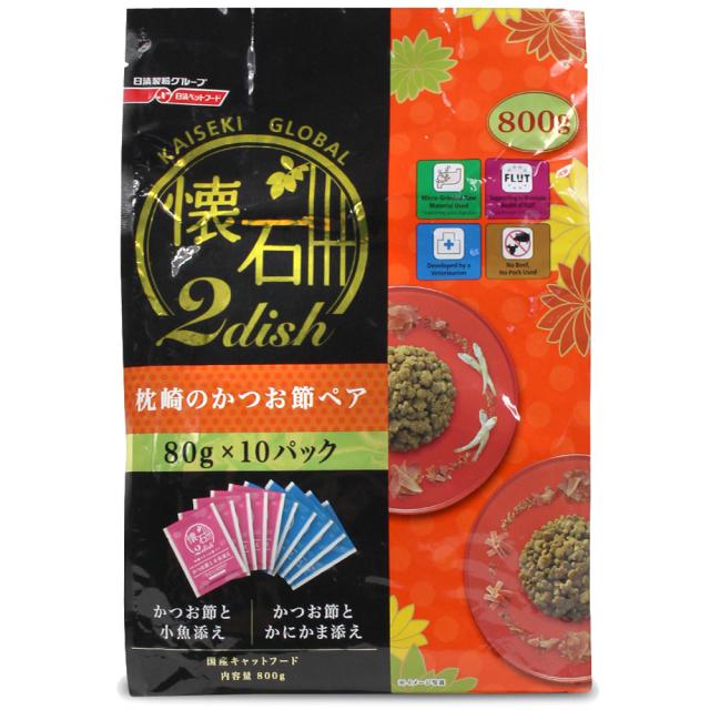 카이세키 투디시 글로벌 마쿠라자키노 가쓰오80g 1팩 10개입(가다랑어포와 잔물고기5 + 가다랑어포와 게맛살5), 1세트