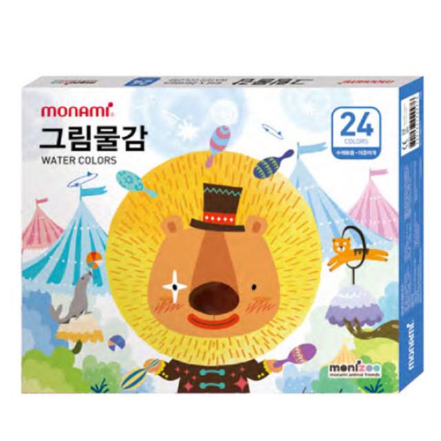모나미 모니주 그림물감 24색 남, 6ml, 24색