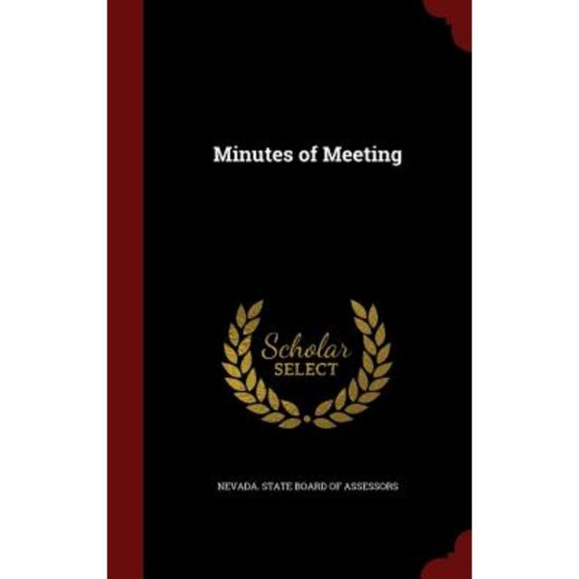 Minutes of Meeting Hardcover, Andesite Press