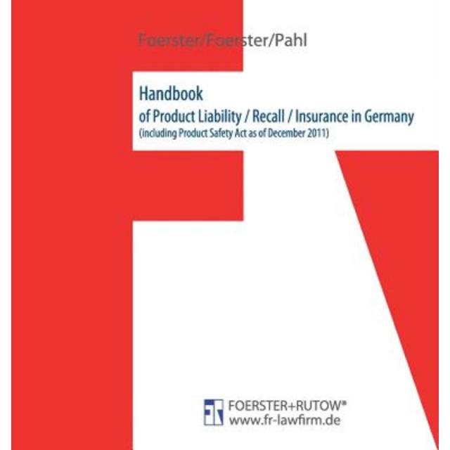 Handbook of Product Liability / Recall / Insurance in Germany Hardcover, Tredition Gmbh