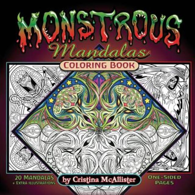 Monstrous Mandalas Coloring Book Paperback, Gypsy Mystery Arts