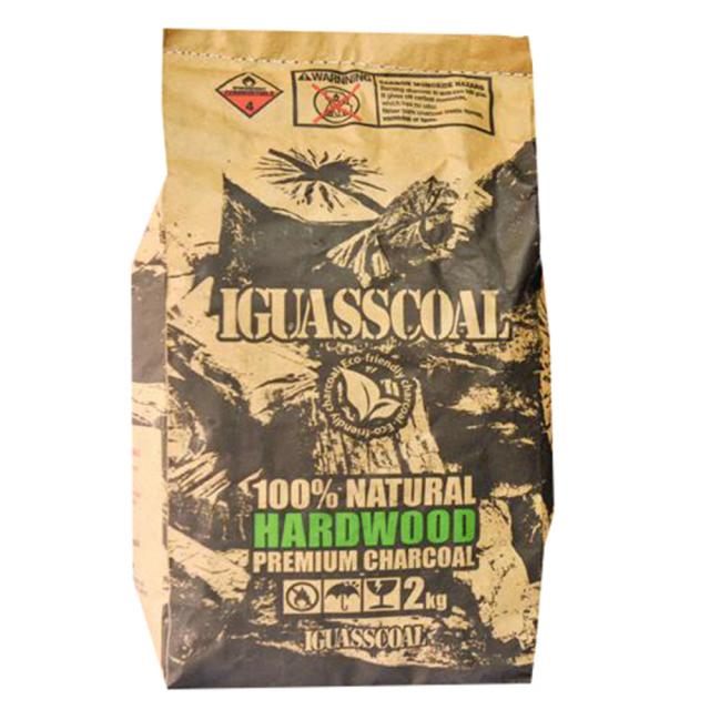 이과스콜 100% Natural Hardwood Premium Charcoal 캠핑용 숯 2kg 1개