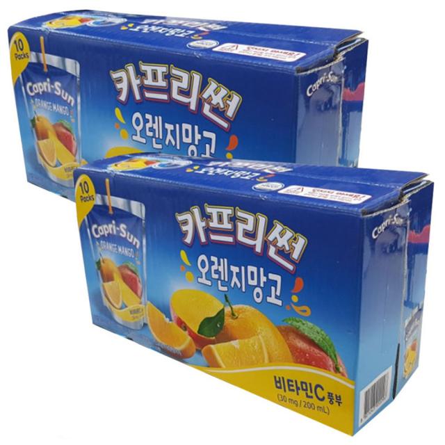 농심 카프리썬 오렌지망고, 200ml, 20개