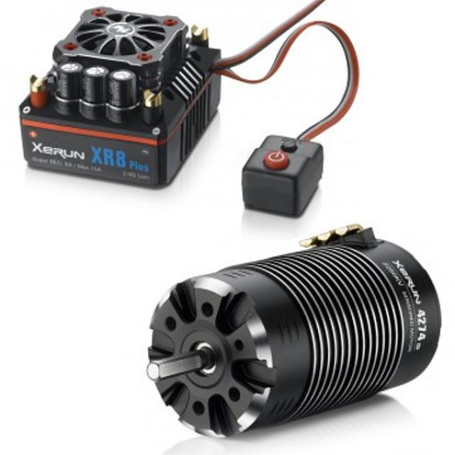 HOBBYWING HW38020407 Xerun XR8-PLUS ECS/2250kv G2 Motor Combo set 1/8 Sensord 모터변속기 세트, 혼합 색상, 1세트