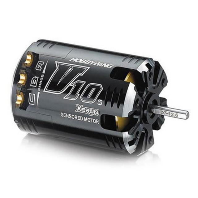 HOBBYWING HW30101104 XERUN-V10-7.5T V10 G2 Sensored Brushless Motor 4550KV RC모터, BLACK, 1개