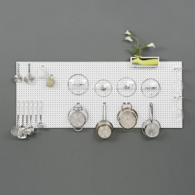 인테리어 원형 타공판 600x1500 화이트 1개