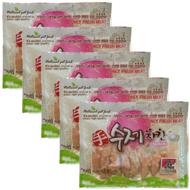 펫스토리 강아지 사사미 수제치킨 300g, 훈제닭가슴살, 5개입