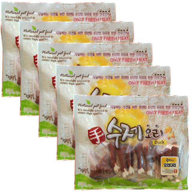 펫스토리 강아지 사사미 수제오리 300g 오리다리 5개입