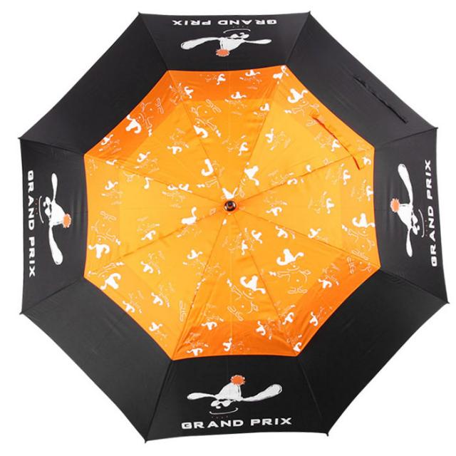 그랑프리 정품 이중방풍 자동골프우산 GUP-01A, 블랙오렌지