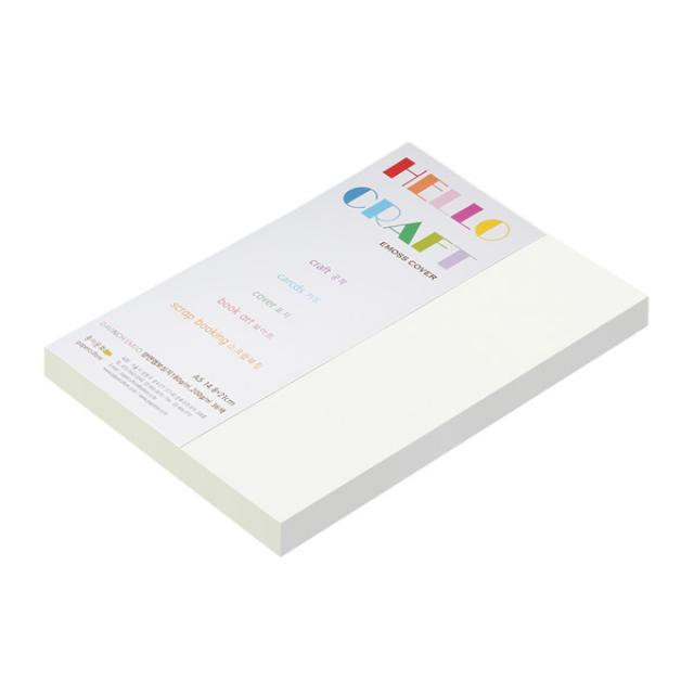 다빈치엠보 종이문화 양면 펠트 엠보스지 No 1 화이트 90매입