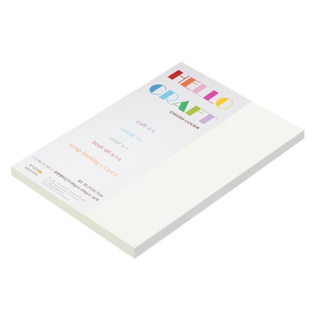 다빈치엠보 종이문화 양면 펠트 엠보스지 No 1 화이트 60매입