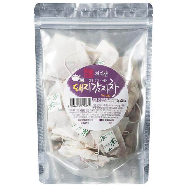 하늘아래 천지샘 돼지감자차 티백, 40g, 1개