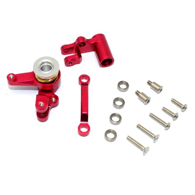 GPM ALUMINUM STEERING ASSEMBLY WITH BEARING SCREWS 서스펜션계통부품, R(레드), 1세트