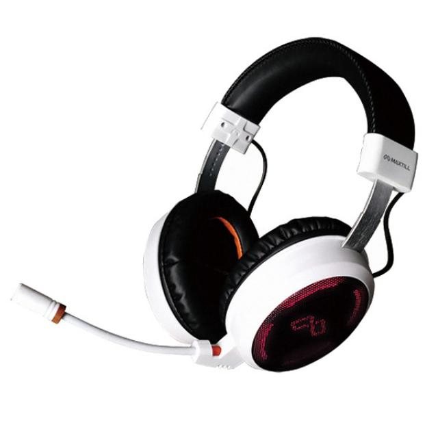 맥스틸 TRON Virtual 7.1CH 좌우구분 스테레오 진동 RGB 헤드셋, G5100SV, 화이트