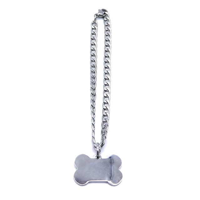 하온펫 뼈다귀 팬던트 소 강아지 목걸이 XS H, 1개