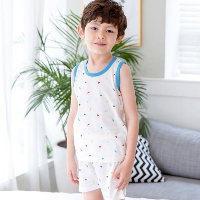뉴욕꼬맹이 키즈용 색종이 민소매 실내복