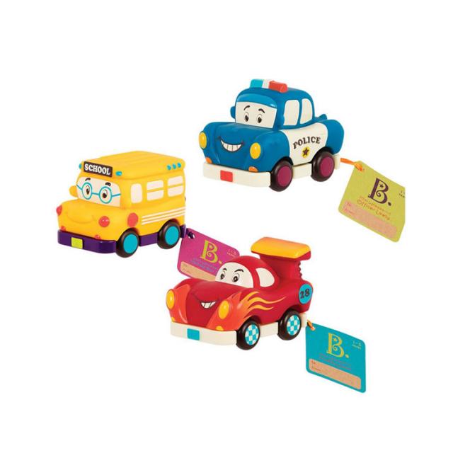 브랜드b 폴리스 차일드 소프트카 풀백장난감 3종세트 혼합 색상