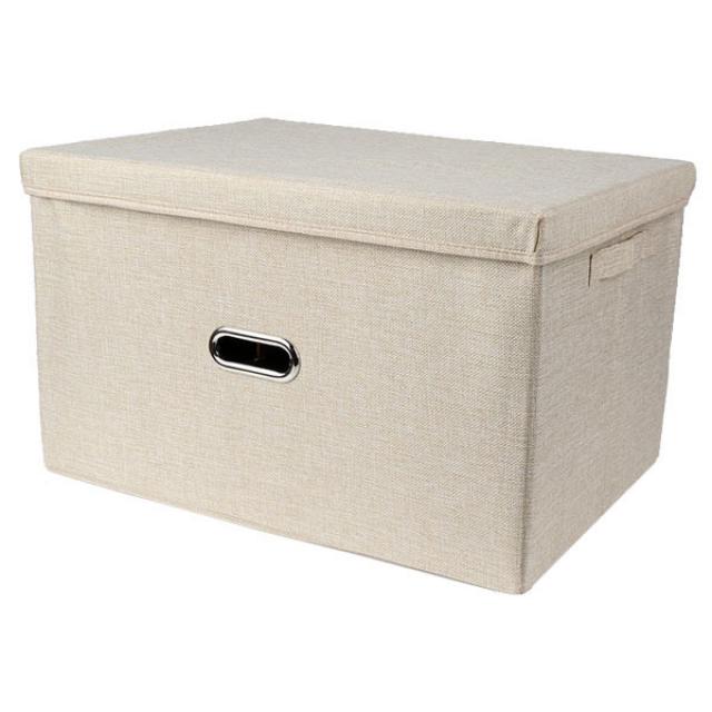 제이앤씨 다용도 수납박스 특대, 베이지, 1개