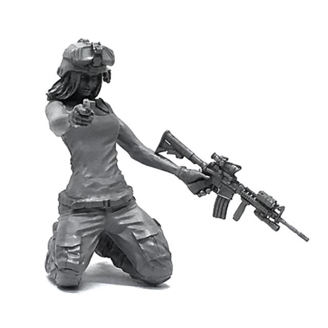 YUFANMODEL YF121 1/35 밀리터리피규어 US SEAL Girl Aiming, 1개