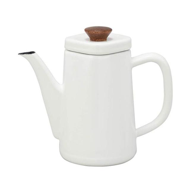 노다호로 ANBI 법랑 주전자, 1.2L, 화이트