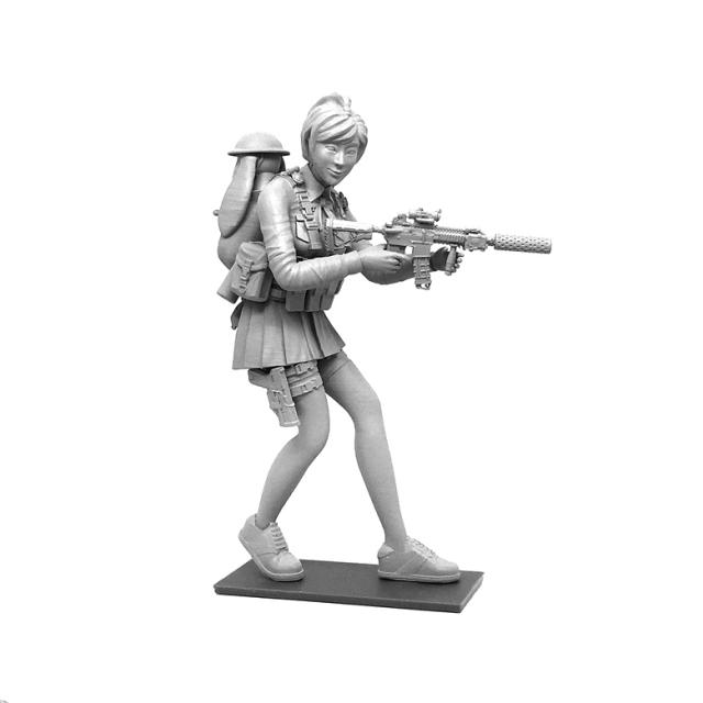 YUFANMODEL YF180 1/16 90mm 밀리터리 피규어 Anime Assault Team Maiden School Ava, 1개