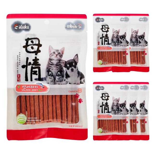 에이치디씨 모정 강아지 져키 120g, 연어, 6개입