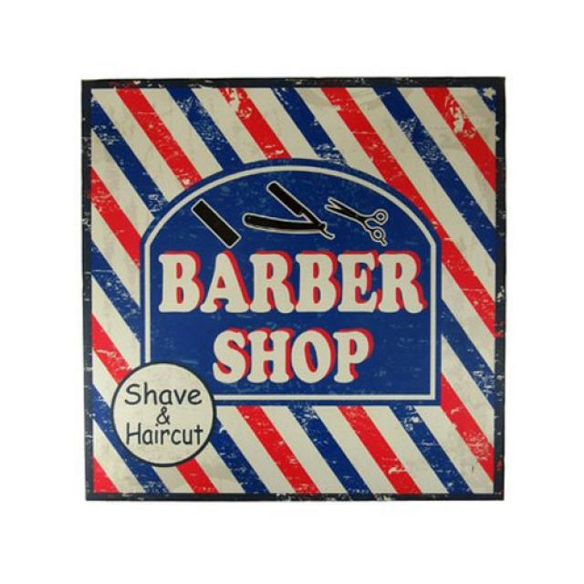 동양석창 인테리어용 Barber Shop 글귀 보드 혼합 색상