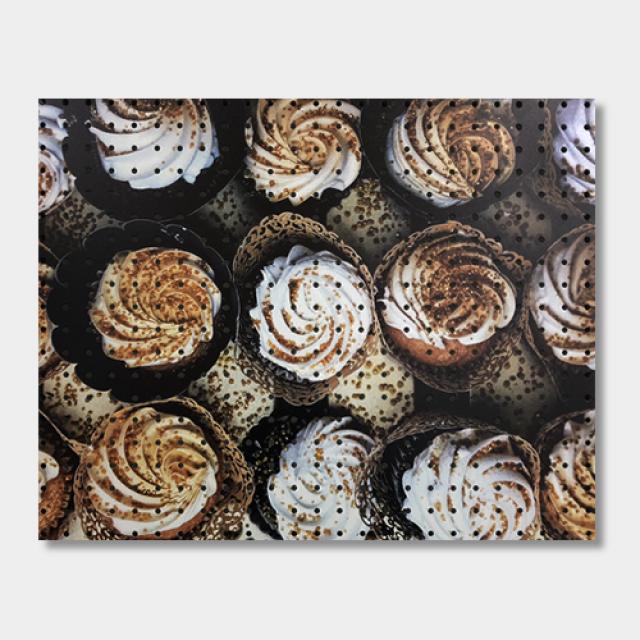 앤비커머스 인테리어타공판 Browncake 1개 White