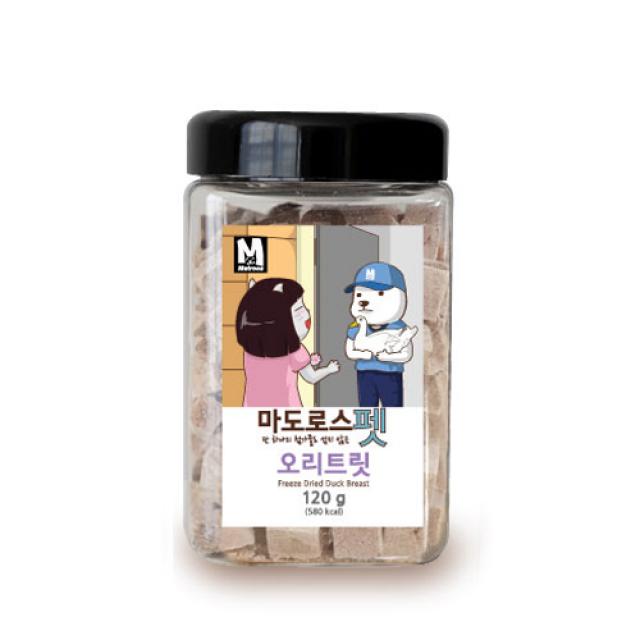 마도로스펫 반려동물 동결건조 간식, 오리트릿맛, 1개