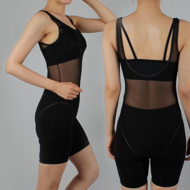 코러스라인 망소데나시 스냅삼각 에어로빅복, 검정