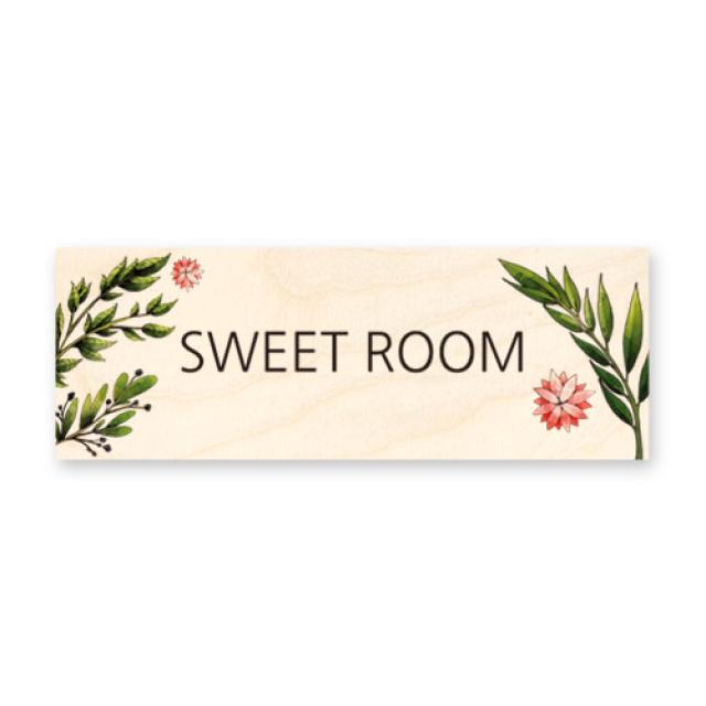 모두의팩토리 그린 도어사인 자작나무 디자인 문패 10 Sweet Room