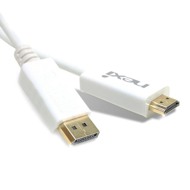 넥시 Dp To Hdmi 케이블 1.8m Ver 1.1 디스플레이포트 Nx Dp To Hdmi 1.8m
