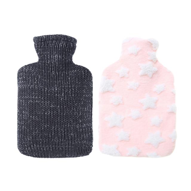 휴고프로쉬 물주머니핫팩 클래식 면니트 silver lurex 1.8L + 클래식 스타 핑크 1.8L, 1세트