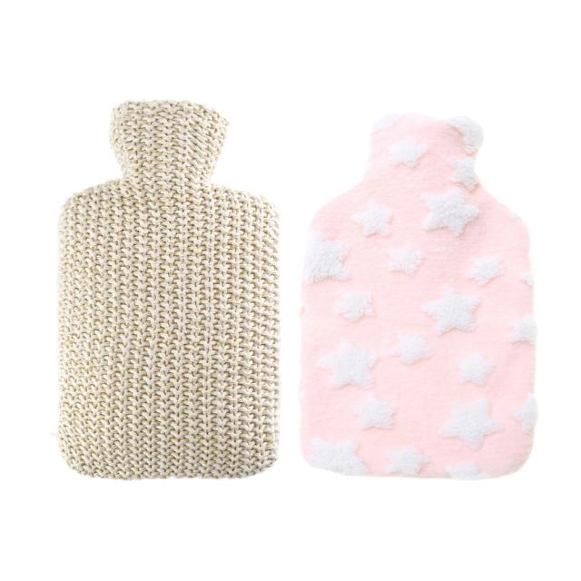 휴고프로쉬 물주머니핫팩 클래식 면니트 gold lurex 1.8L + 클래식 스타 핑크 1.8L, 1세트