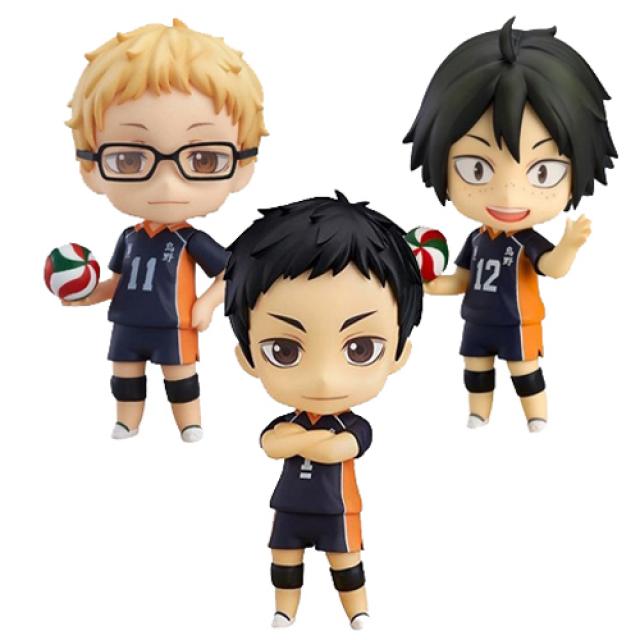 굿스마일컴퍼니 넨도로이드 하이큐 카라스노 고교 시라토리자와 학원 고교 야마구치 타다시 츠키시마 다이치사와무라3종피규어 세트, 1세트