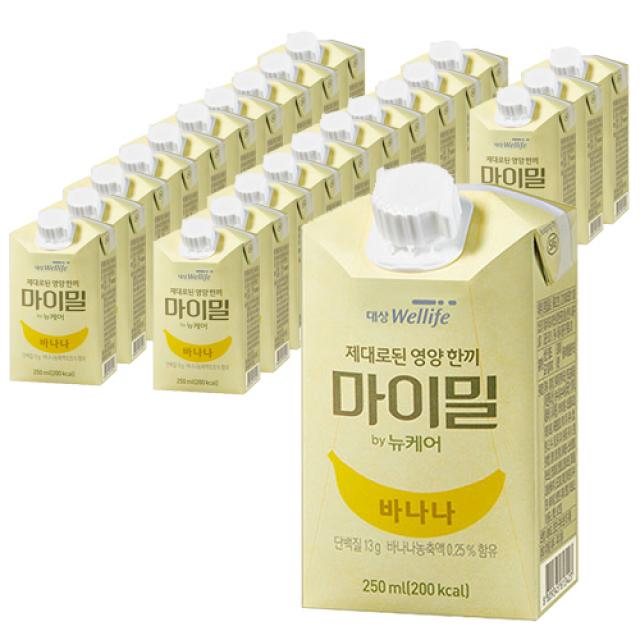 대상웰라이프 뉴케어 마이밀 바나나, 250ml, 24개