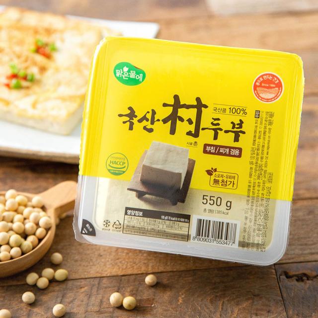 맑은물에 국산콩 100% 촌두부, 550g, 1개