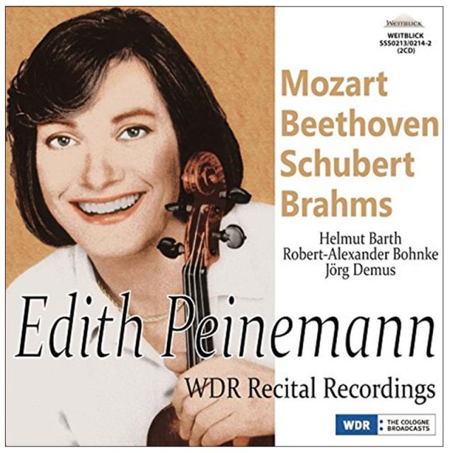 EDITH PEINEMANN - WDR RECITAL RECORDINGS : MOZART BEETHOVEN SCHUBERT BRAHMS 에디트 파이네만 : 바이올린 소나타 - 모차르트 베토벤 슈베르트 브람스 일본수입반