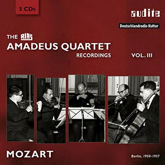 AMADEUS QUARTET - THE RIAS RECORDINGS VOL.3: MOZART 아마데우스 쿼텟: 모차르트 현악사중주 & 클라리넷 오중주 독일수입반, 5CD