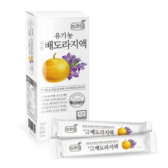 프로엠 유기농 진한 배도라지액 스틱, 10ml, 10개입