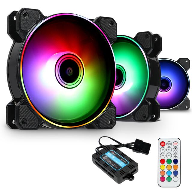 에너지옵티머스 CPU쿨러 Light Flow LF120 RGB 3p + 컨트롤러 ERC100 세트, 단일 상품