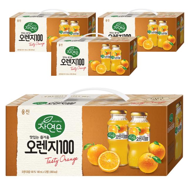 자연은 365일 오렌지100 선물세트 180ml 48개