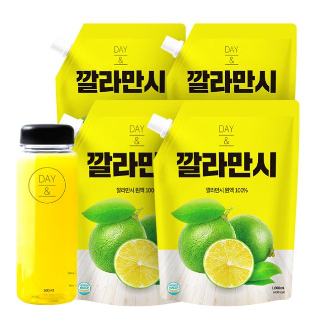 황토농원 데이 And 깔라만시 원액 1l X 4p + 보틀 1세트