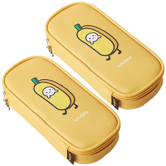 포포팬시 룰루랄라 멀티 파우치형 필통 바나나 2개