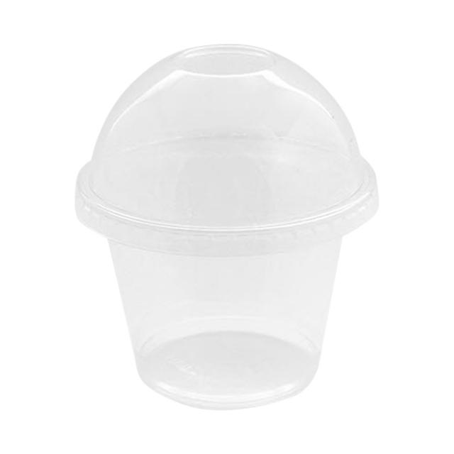 봄91 디저트컵 컵 + 뚜껑 돔형 타공 빙수타입 270ml 1개 100세트