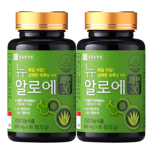 종근당건강 뉴 알로에 쾌변 30, 90정, 2개입