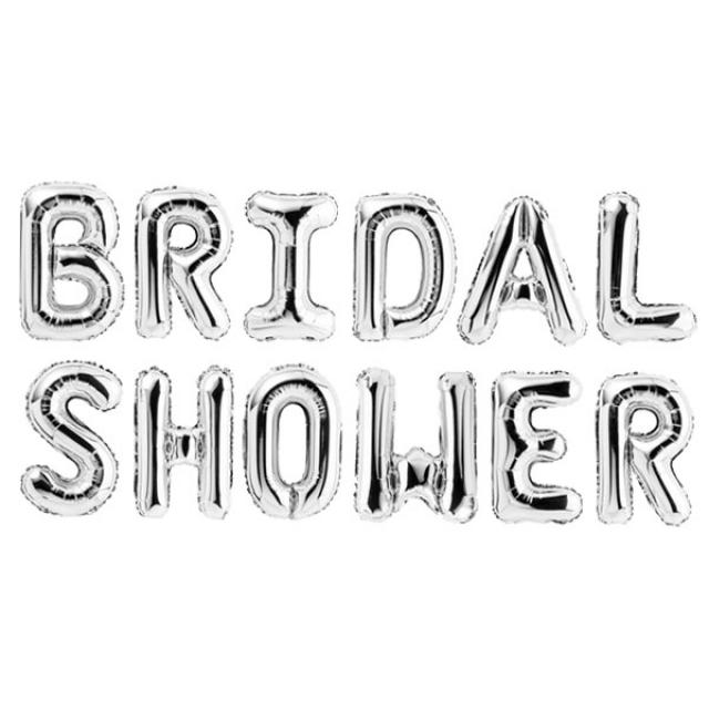 파티팡 은박풍선세트 BRIDAL SHOWER, 실버, 2세트