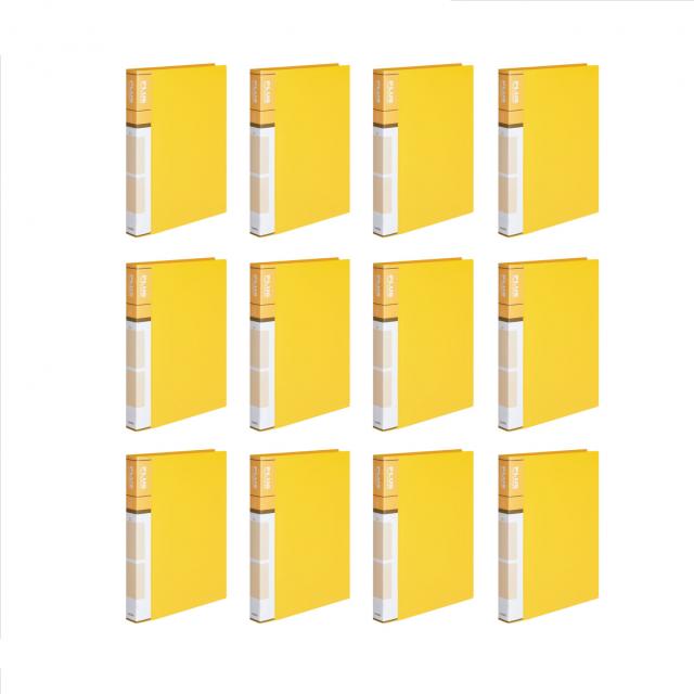 희망화일 PP 미니 O링 바인더 2cm A4 3공, 노랑, 12개입